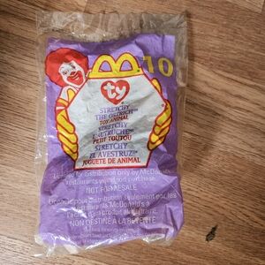 Ty Stretchy Toy Animal in Purple McDonald's Packaging